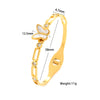 Fashion Butterfly Titanium Steel Plating Zircon Bangle