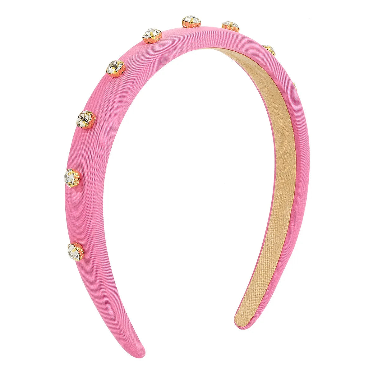 Women'S Fashion C Shape Cloth Handmade Rhinestones Hair Band