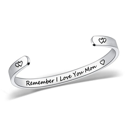 Fashion C Shape Letter Stainless Steel Bangle