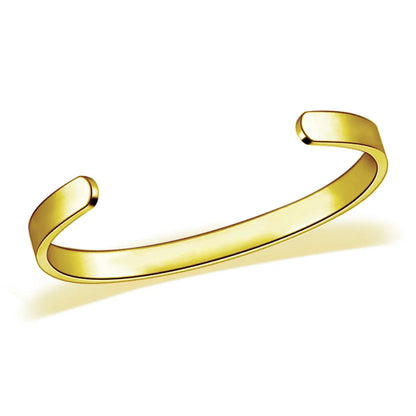 Fashion C Shape Letter Stainless Steel Bangle