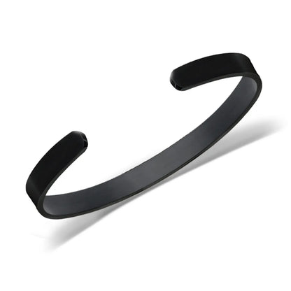 Fashion C Shape Letter Stainless Steel Bangle