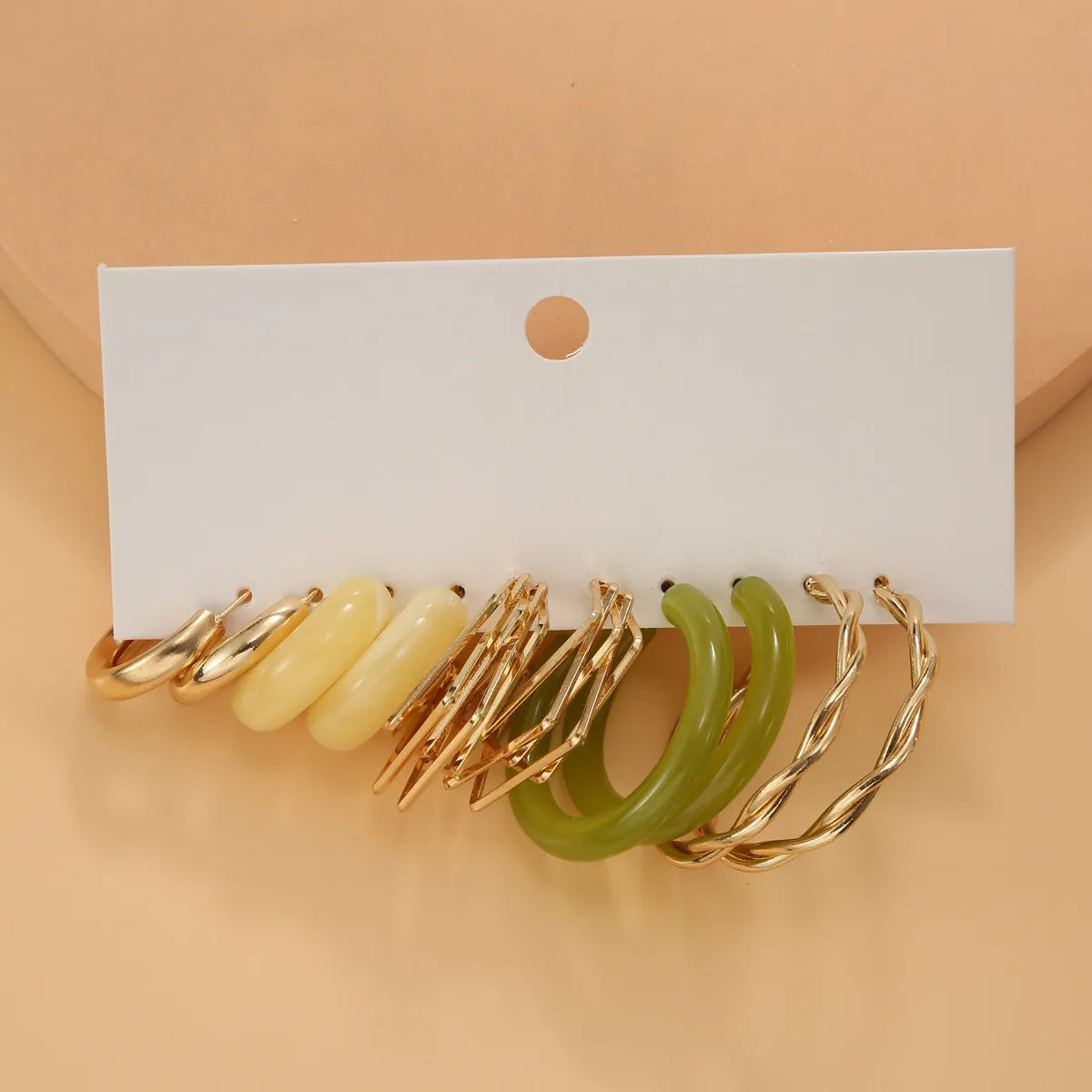 1 Set Fashion C Shape Plating Metal Earrings