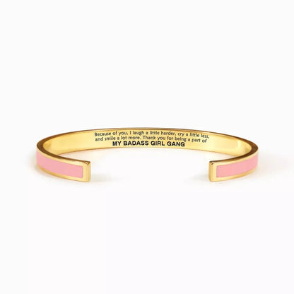 Fashion C Shape Stainless Steel Enamel Bangle