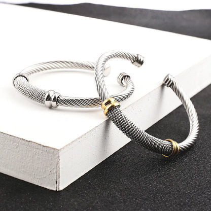 Fashion C Shape Stainless Steel Plating Bangle