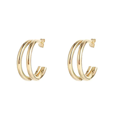 1 Pair Fashion C Shape Plating Stainless Steel Ear Studs