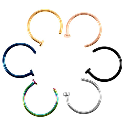 Fashion C Shape Stainless Steel Plating Nose Ring