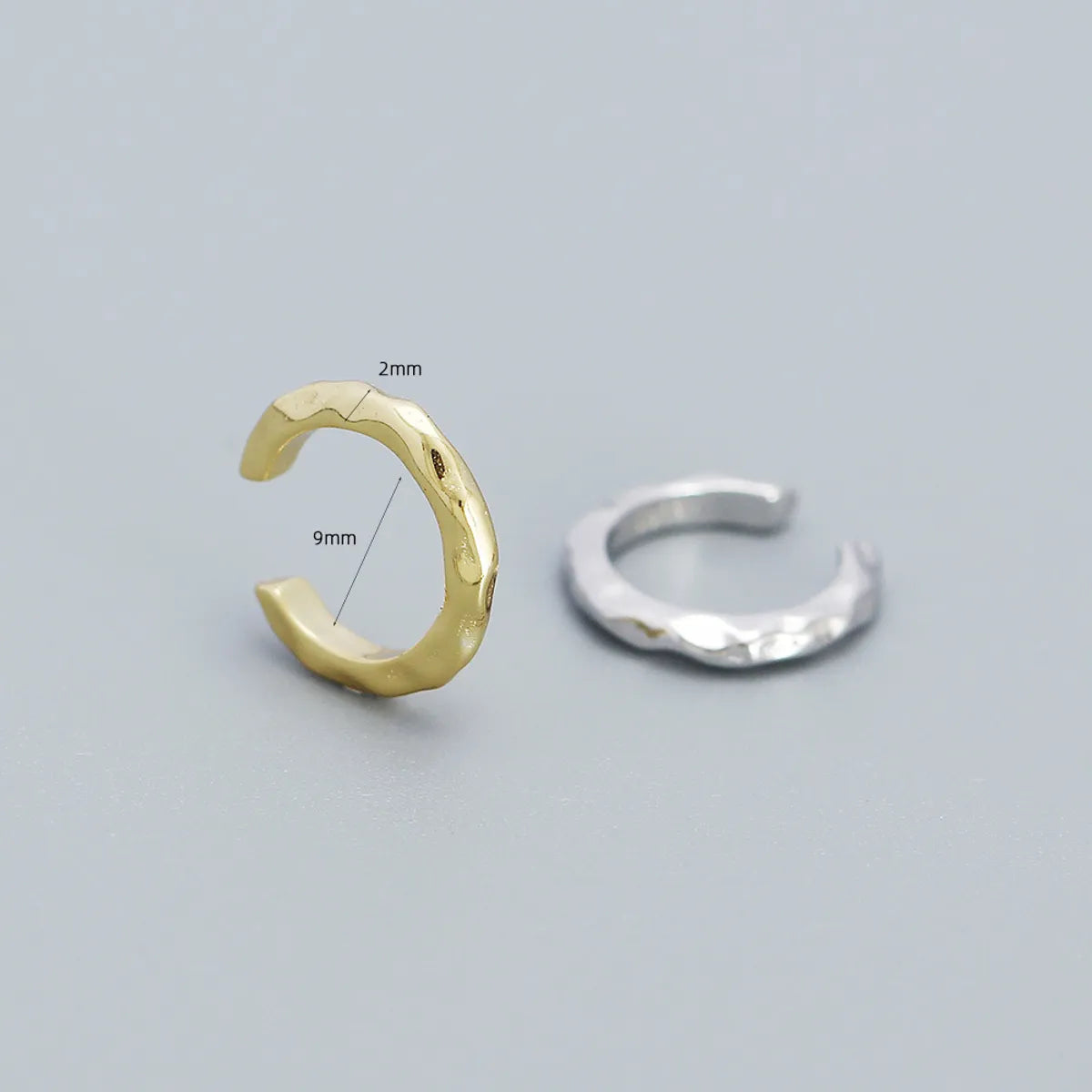 1 Pair Fashion C Shape Sterling Silver Ear Clips