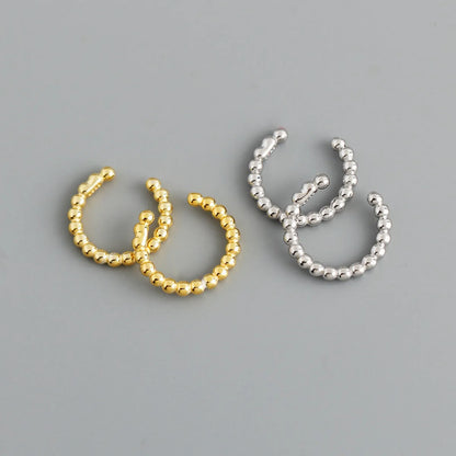 1 Pair Fashion C Shape Plating Sterling Silver Ear Clips