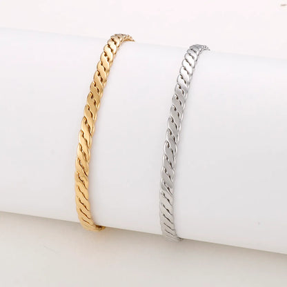 Fashion C Shape Titanium Steel Plating Bangle