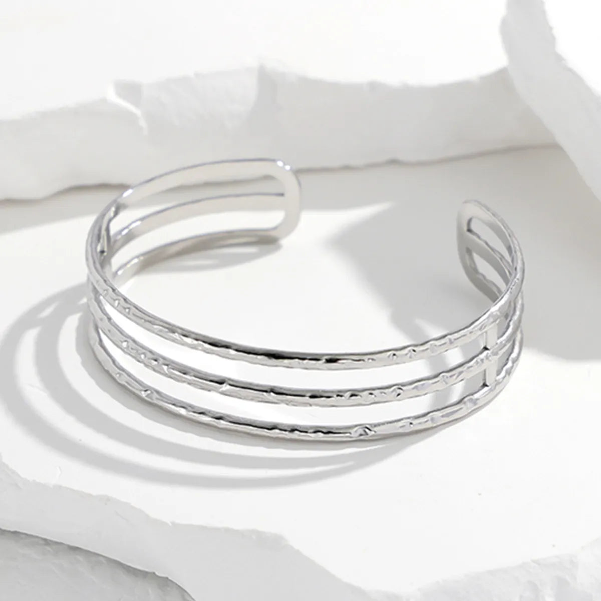 Fashion C Shape Titanium Steel Plating Bangle