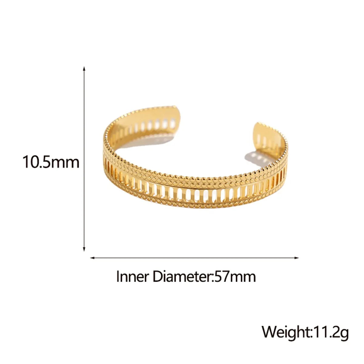 Fashion C Shape Titanium Steel Plating Bangle