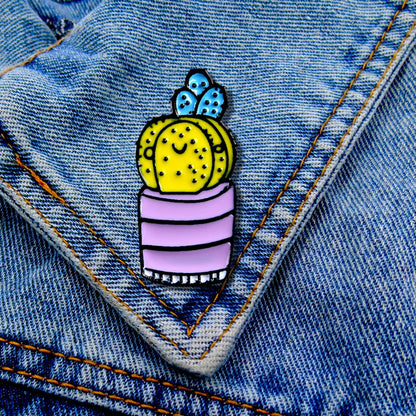 Fashion Cactus Alloy Enamel Unisex Brooches