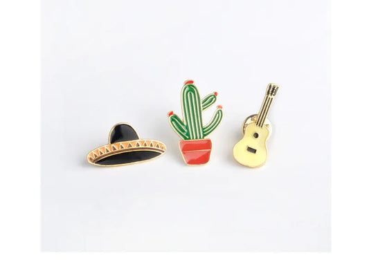 Fashion Cactus Alloy Stoving Varnish Unisex Brooches