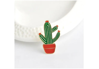 Fashion Cactus Alloy Stoving Varnish Unisex Brooches