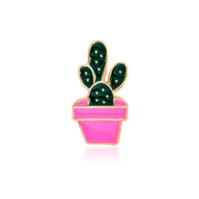 Fashion Cactus Alloy Stoving Varnish Unisex Brooches