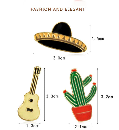 Fashion Cactus Alloy Stoving Varnish Unisex Brooches