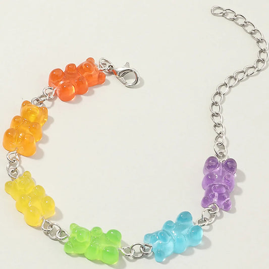 Fashion Candy Color Resin Bear Bracelet Wholesale Gooddiy