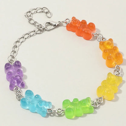 Fashion Candy Color Resin Bear Bracelet Wholesale Gooddiy