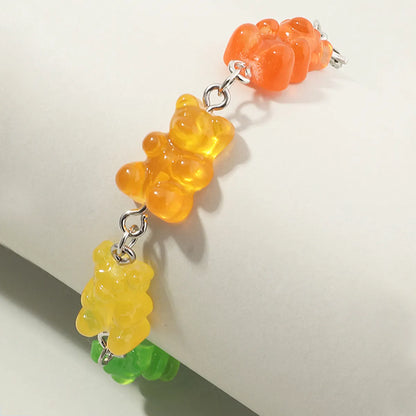 Fashion Candy Color Resin Bear Bracelet Wholesale Gooddiy