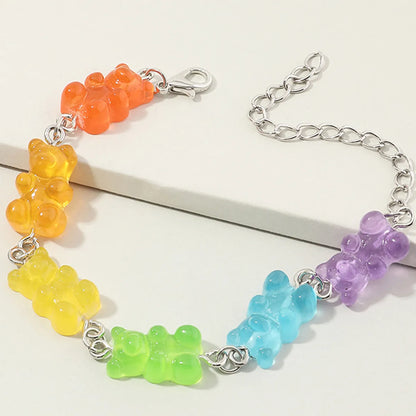 Fashion Candy Color Resin Bear Bracelet Wholesale Gooddiy