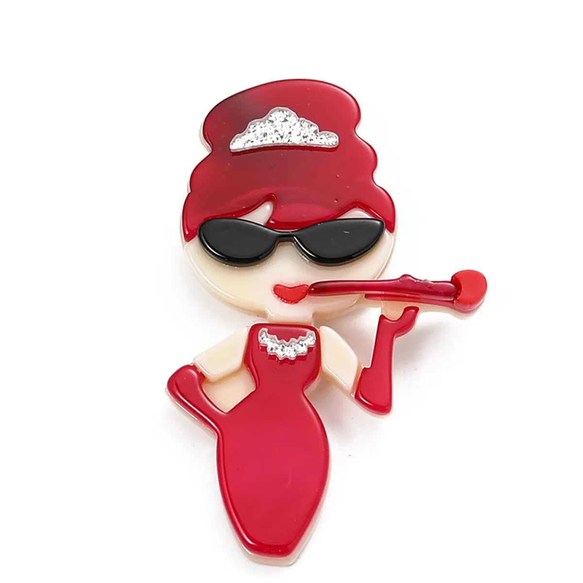 Fashion Cartoon Arylic Women'S Brooches