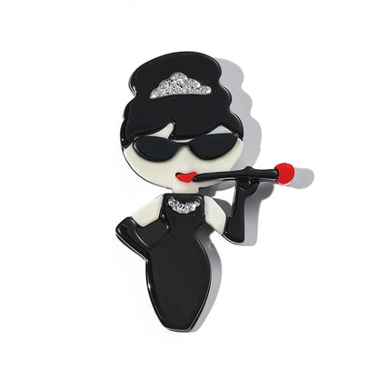 Fashion Cartoon Arylic Women'S Brooches