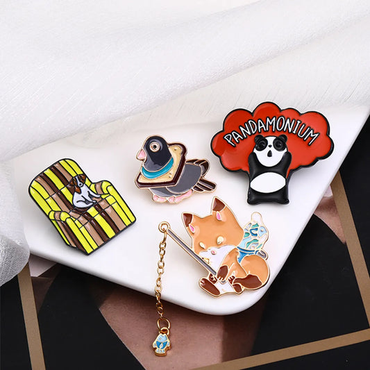 Fashion Cartoon Character Alloy Stoving Varnish Unisex Brooches