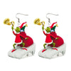 1 Pair Fashion Cartoon Character Carving Arylic Drop Earrings