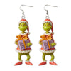 1 Pair Fashion Cartoon Character Carving Arylic Drop Earrings