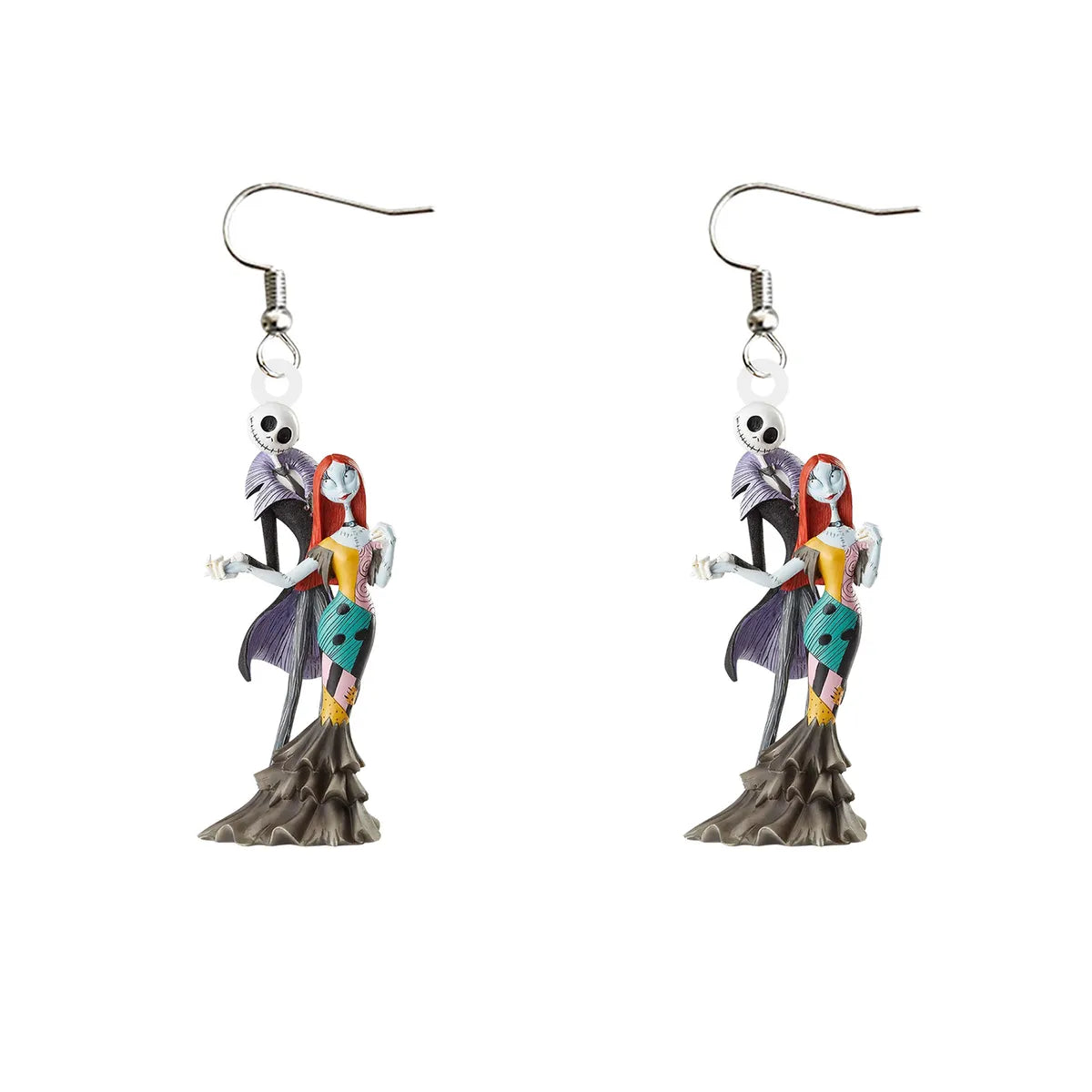 1 Pair Fashion Cartoon Character Carving Arylic Drop Earrings