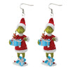 1 Pair Fashion Cartoon Character Carving Arylic Drop Earrings