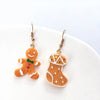 1 Pair Fashion Cartoon Character Christmas Socks Asymmetrical Resin Drop Earrings