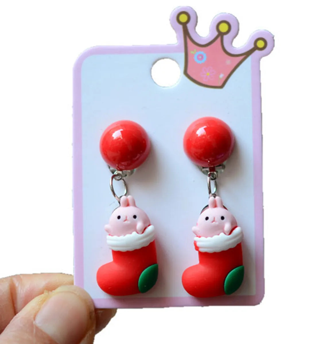 Fashion Cartoon Character Plastic Christmas Kid'S Ear Clips