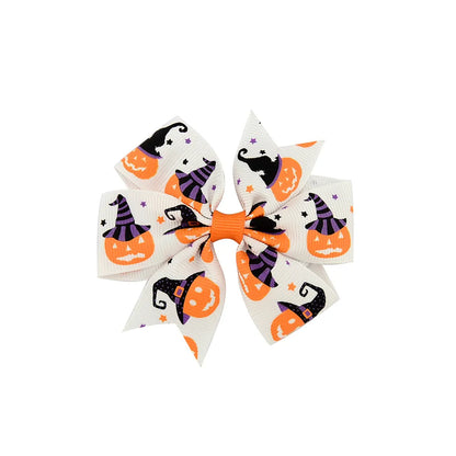 Fashion Cartoon Letter Polyester Rib Bowknot Hair Clip