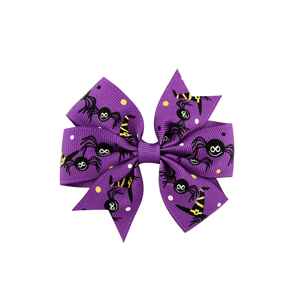 Fashion Cartoon Letter Polyester Rib Bowknot Hair Clip