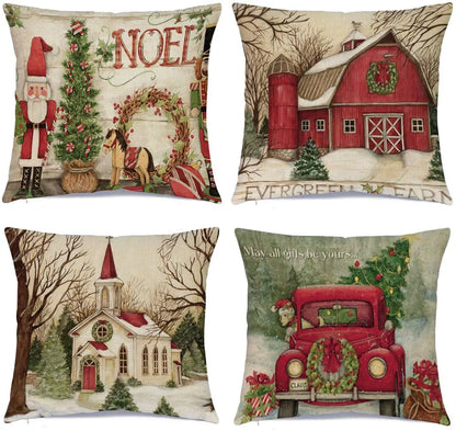 Fashion Cartoon Linen Pillow Cases