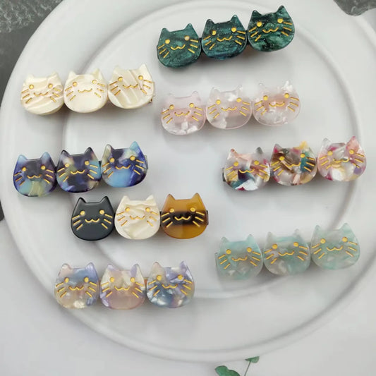 Fashion Cat Acetic Acid Sheets Handmade Hair Clip 1 Piece