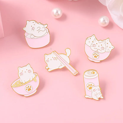 Fashion Cat Alloy Plating Unisex Brooches