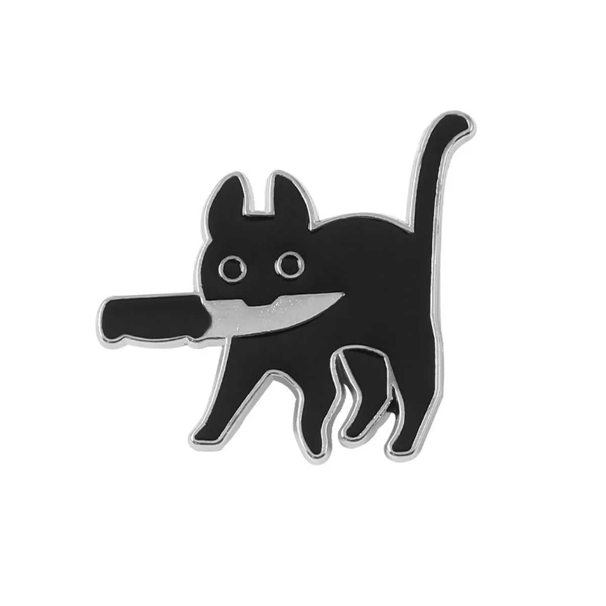 Fashion Cat Alloy Stoving Varnish Unisex Brooches