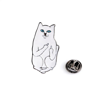 Fashion Cat Alloy Stoving Varnish Unisex Brooches