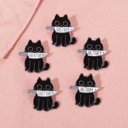 Fashion Cat Alloy Unisex Brooches