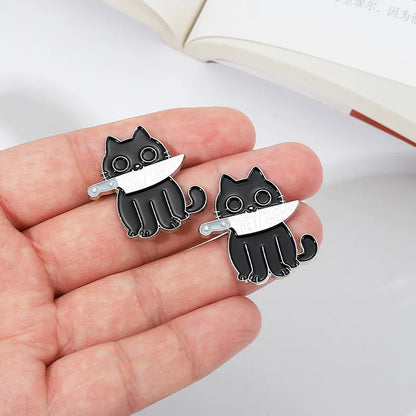 Fashion Cat Alloy Unisex Brooches