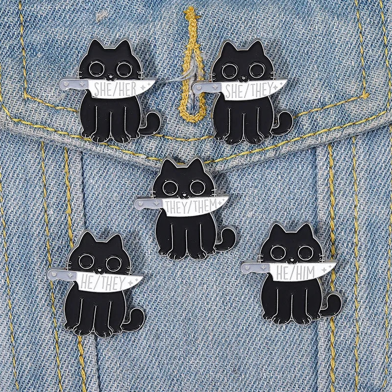 Fashion Cat Alloy Unisex Brooches