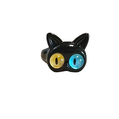 Fashion Cat Arylic Epoxy Women's Rings Earrings