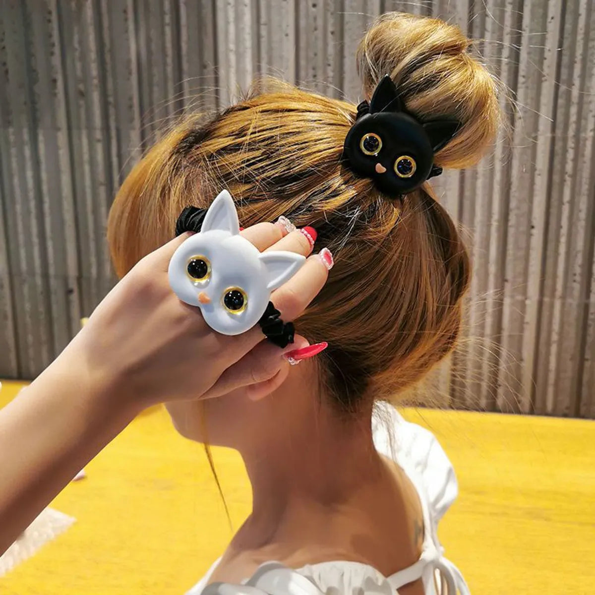 Fashion Cat Arylic Handmade Hair Tie 1 Piece