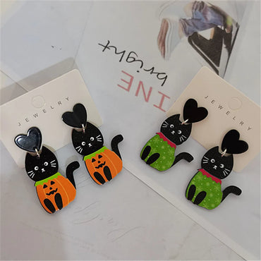 1 Pair Fashion Cat Arylic Drop Earrings