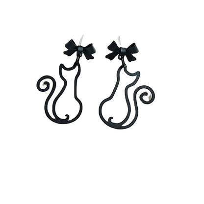 Fashion Cat Metal Plating Women's Drop Earrings 1 Pair