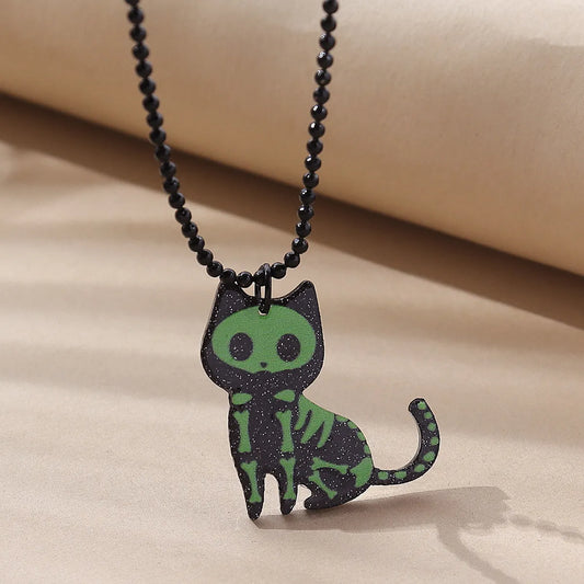 Fashion Cat Resin Women's Pendant Necklace 1 Piece