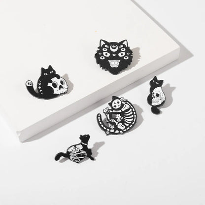 Fashion Cat Skull Alloy Plating Unisex Brooches