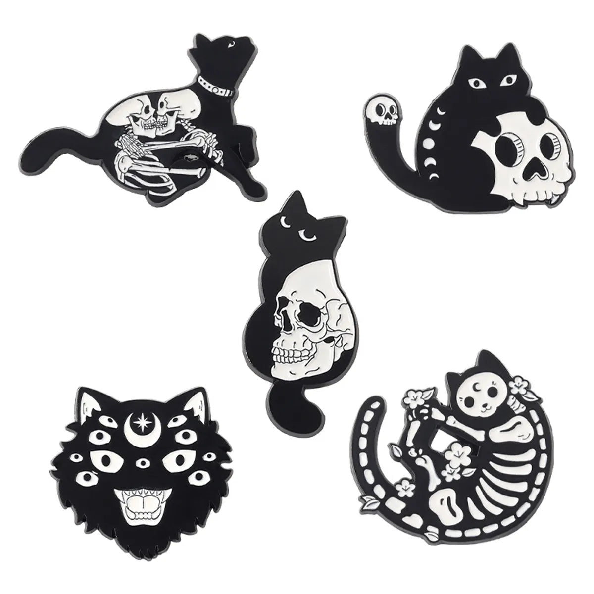 Fashion Cat Skull Alloy Plating Unisex Brooches